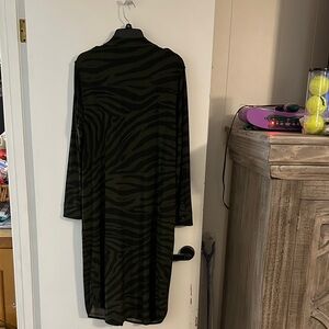 Ralph Lauren Olive and Black Patterned Dress